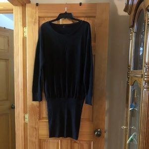 Black  dress- gather waist where you want.